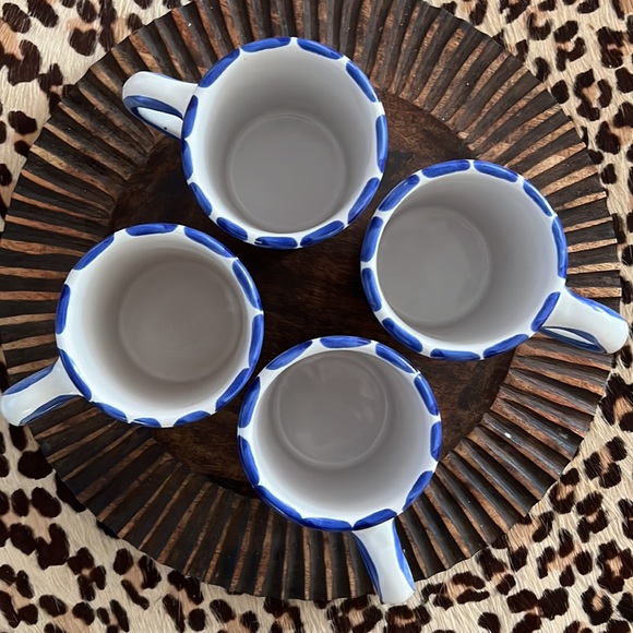 4 handmade vintage mugs Italian VIETRI pottery I still drink coffee from them! - Picture 8 of 8